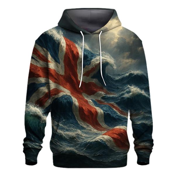 Ocean Waves Of The Union Jack custom hoodies