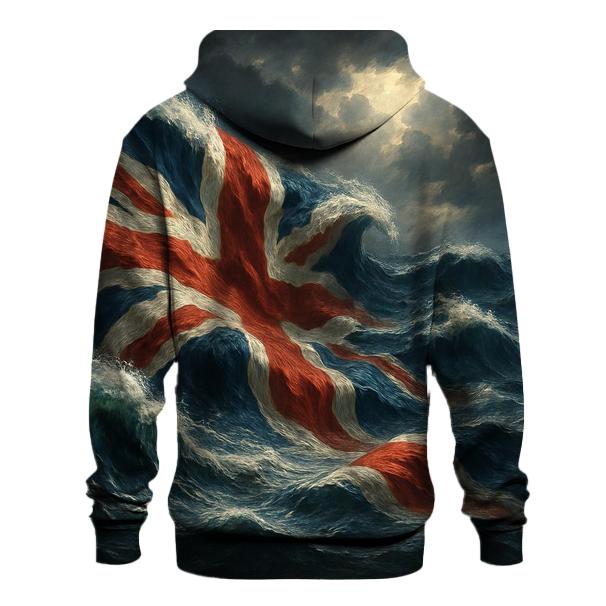 Ocean Waves Of The Union Jack custom hoodies