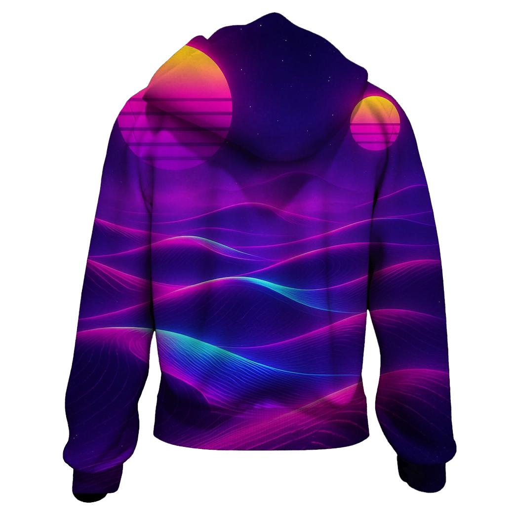 Neon Mirage Gradient Dunes custom hoodies