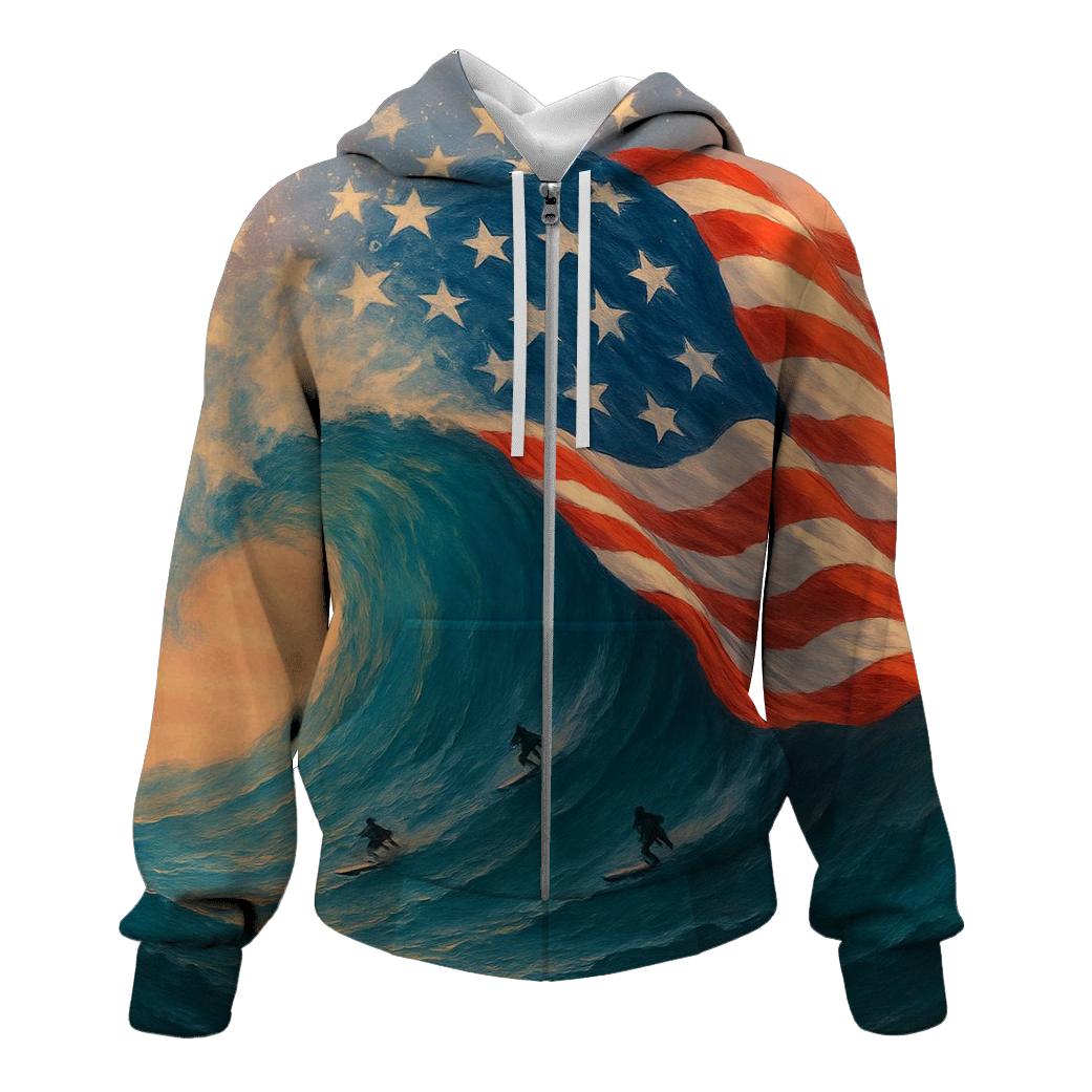 Ocean Waves Of Freedom hoodie trends