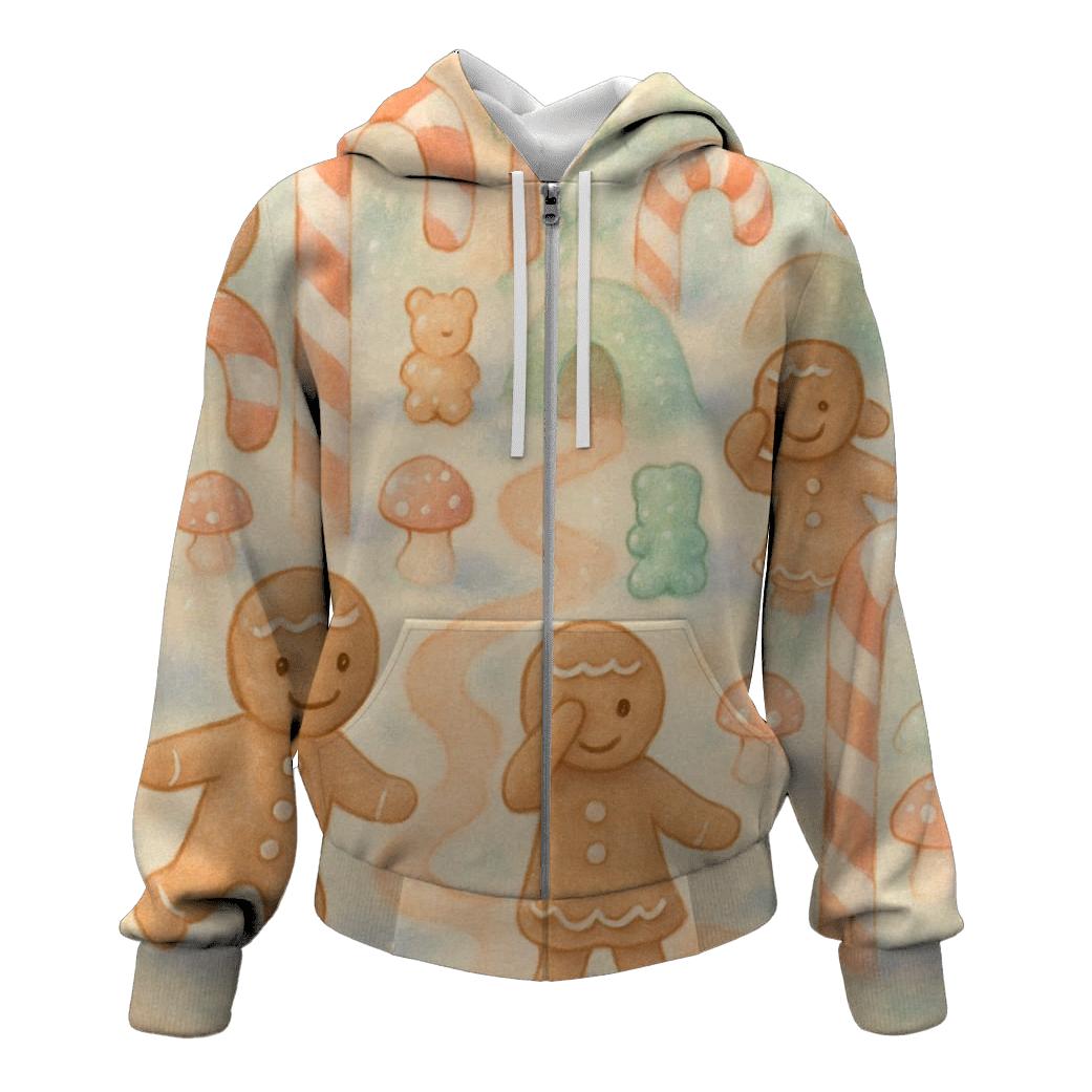 Gingerbread Forest Hide And Seek premium hoodies