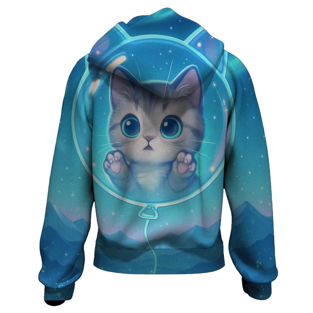 Aurora Stargazer Kitten Balloon hoodie trends