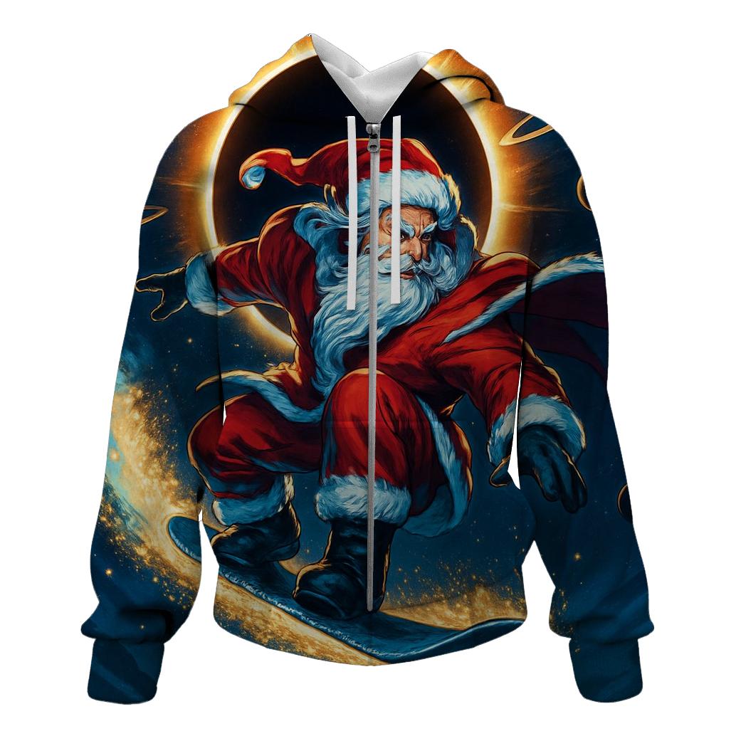 Starlit Snowboard Santa Eclipse pullover hoodies