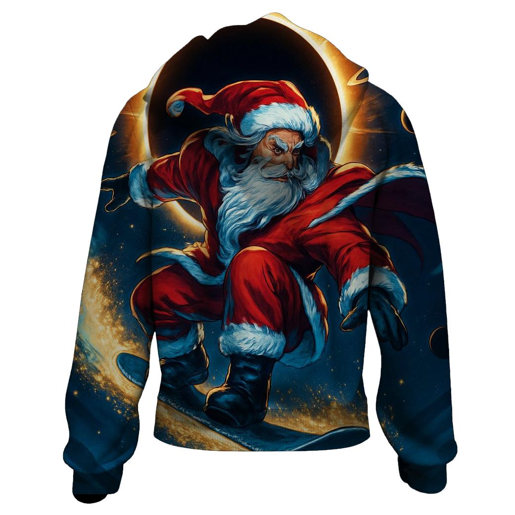 Starlit Snowboard Santa Eclipse pullover hoodies