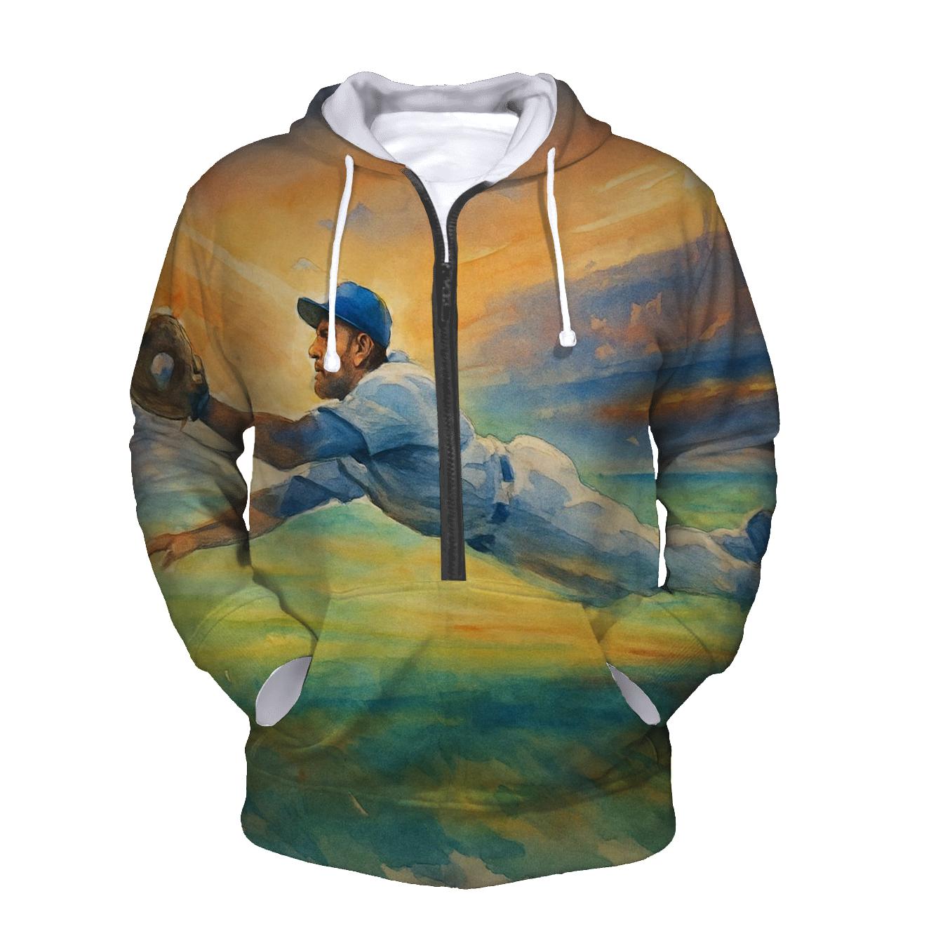 California Sunset Outfield Dive hoodie designs