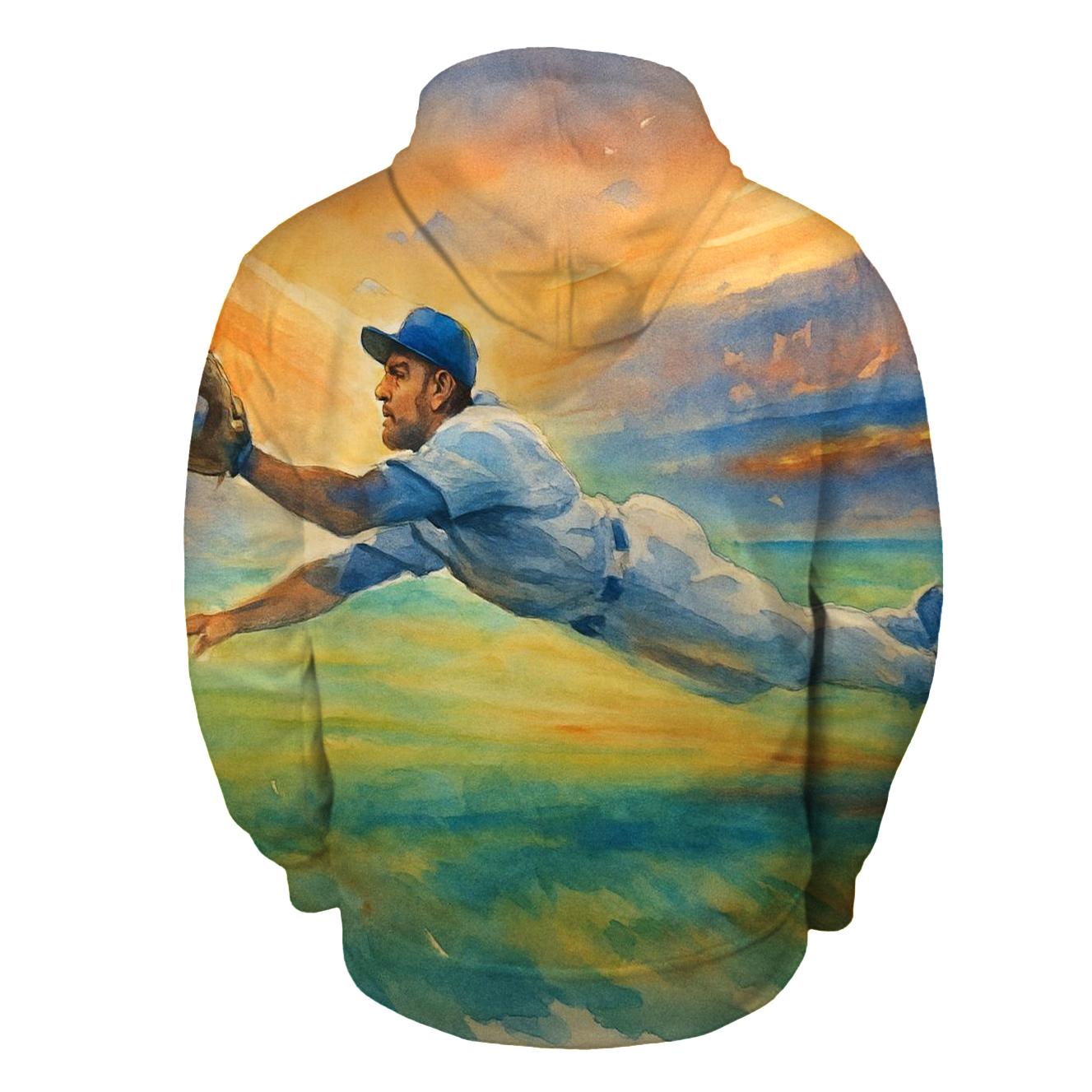 California Sunset Outfield Dive hoodie designs