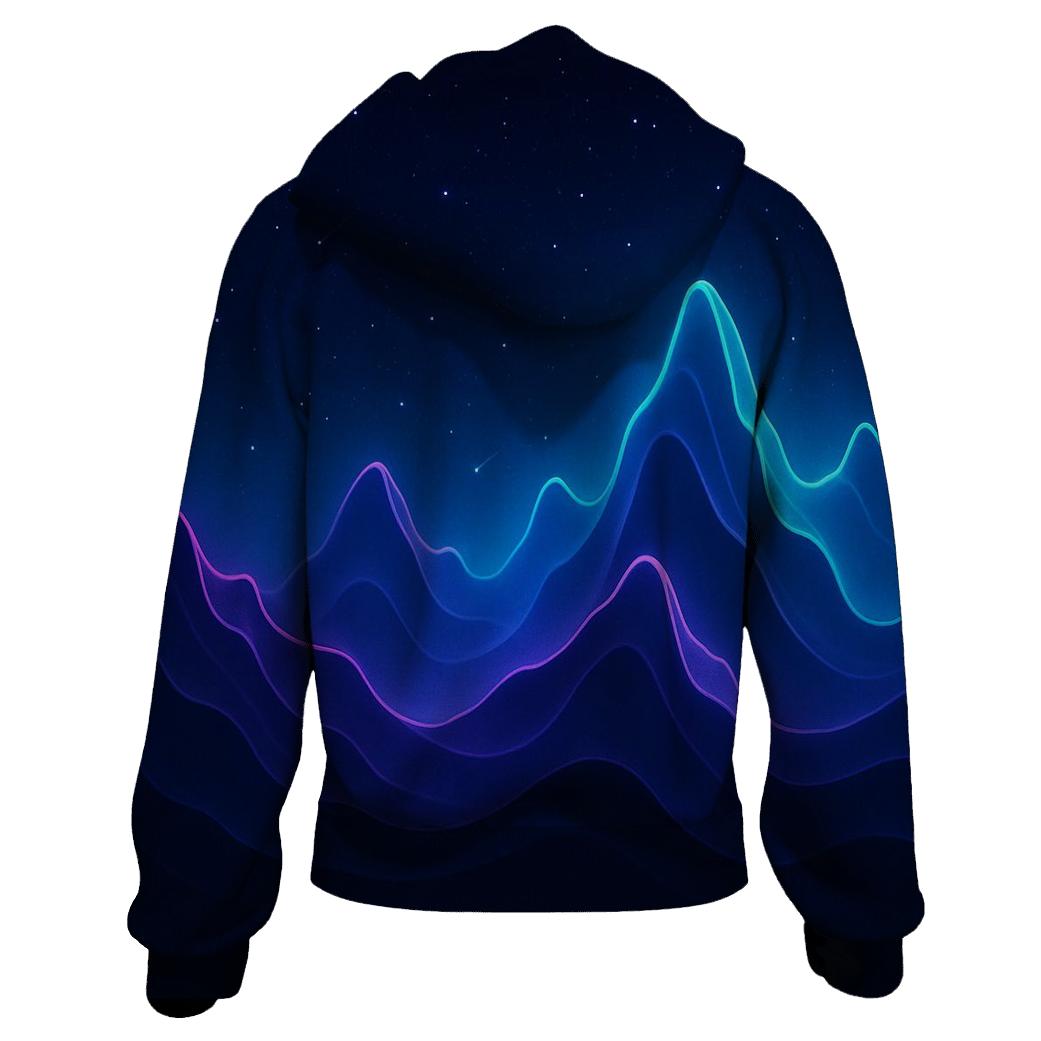 Starlit Gradient Skyline Waves hoodie trends