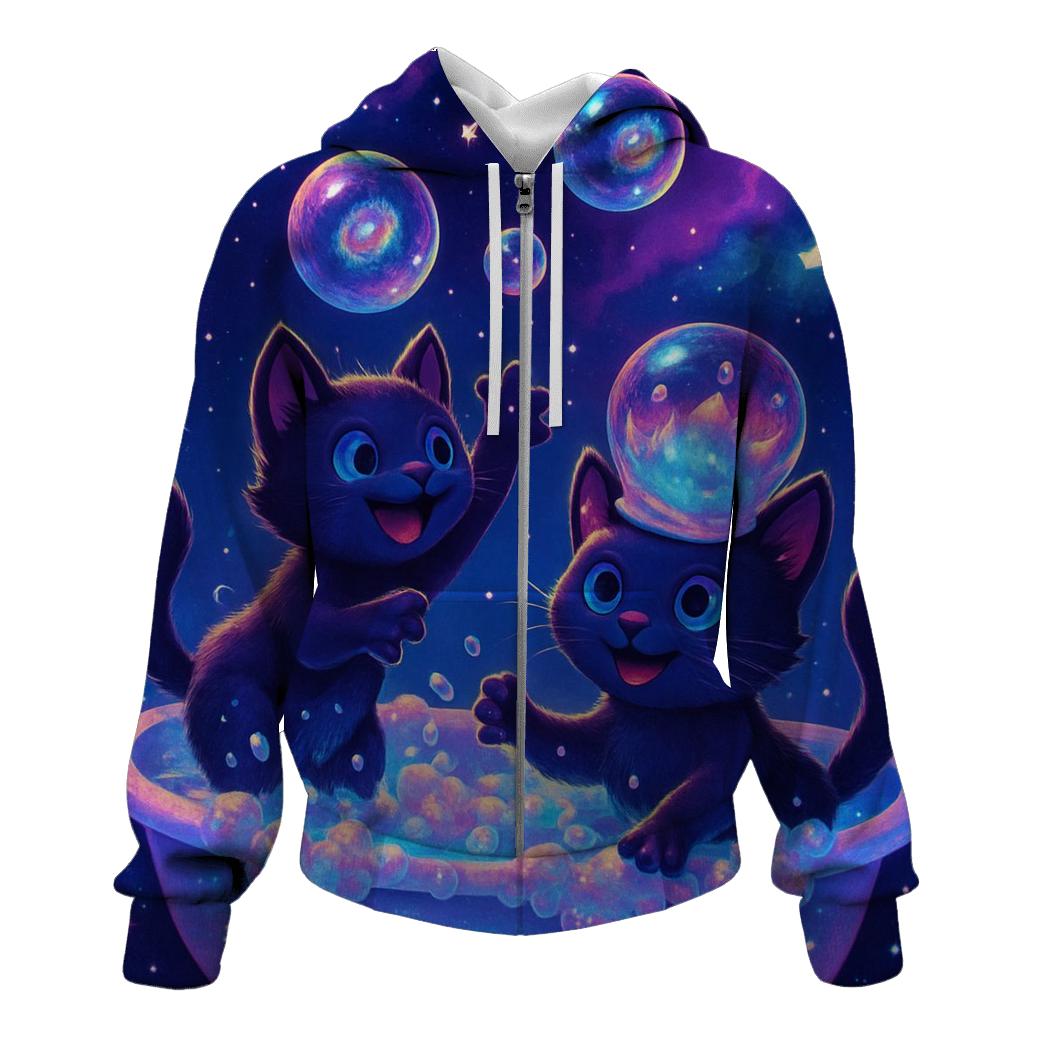 Bubble Galaxy Bath Kittens hoodies fashion