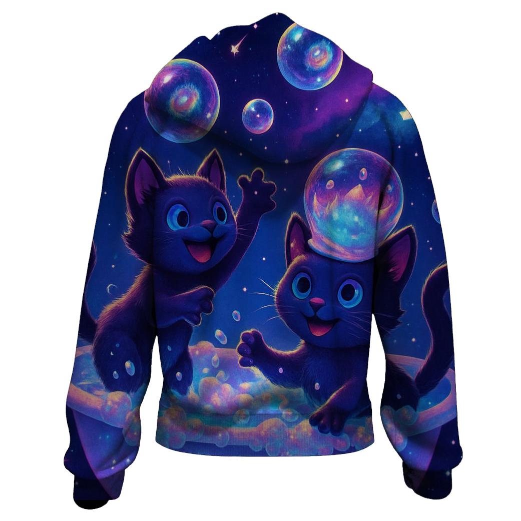 Bubble Galaxy Bath Kittens hoodies fashion
