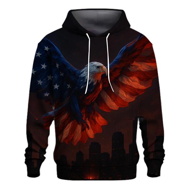 Liberty Flame Sky Flag heavyweight hoodies