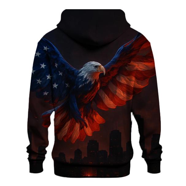 Liberty Flame Sky Flag heavyweight hoodies