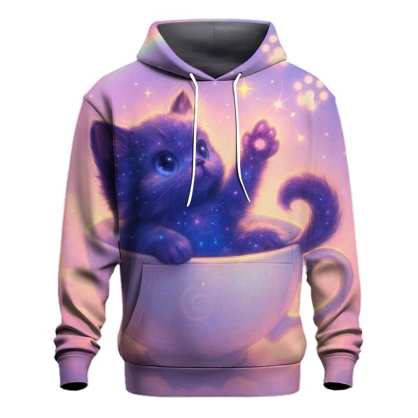 Celestial Teacup Kitten pullover hoodies