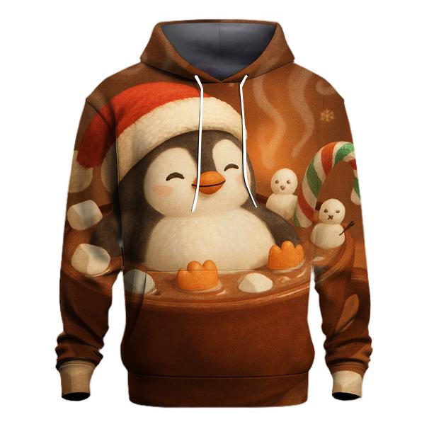 Santa Penguin Hot Cocoa Bath custom hoodies