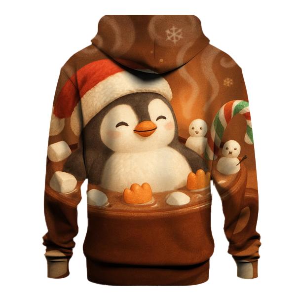 Santa Penguin Hot Cocoa Bath custom hoodies