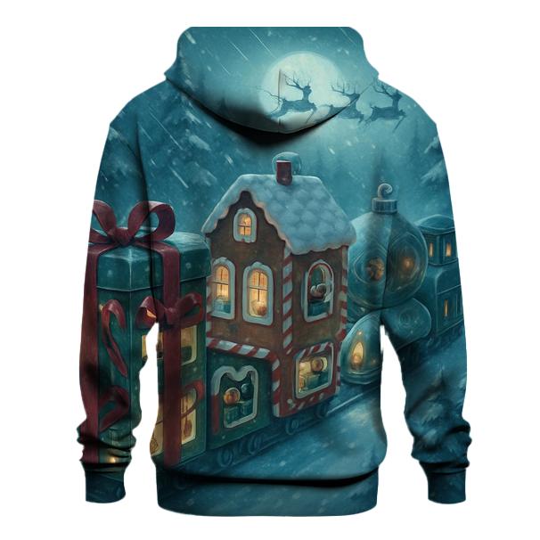 North Pole Commuter Train embroidered hoodies