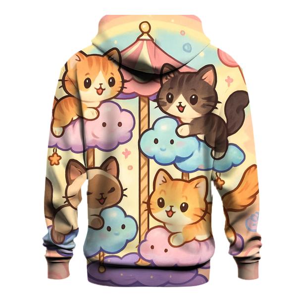 Candy Cloud Carousel Cats hoodie designs