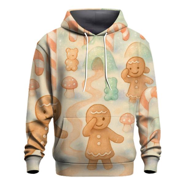 Gingerbread Forest Hide And Seek embroidered hoodies