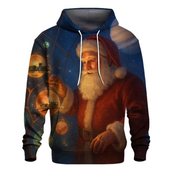 Galactic Toy Orchard Santa graphic hoodies