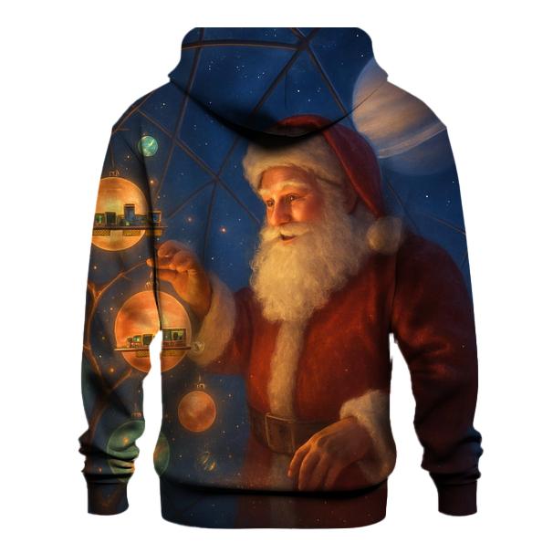 Galactic Toy Orchard Santa graphic hoodies