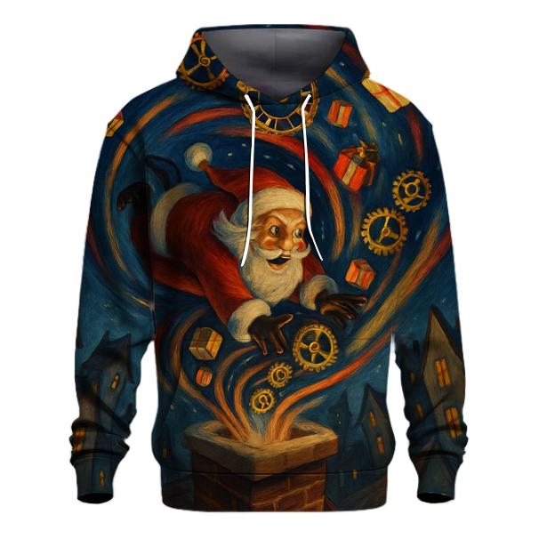 Time Warp Chimney Santa premium hoodies