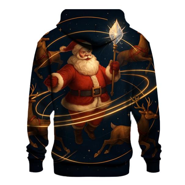 Orbiting Reindeer Carousel Santa hoodie trends
