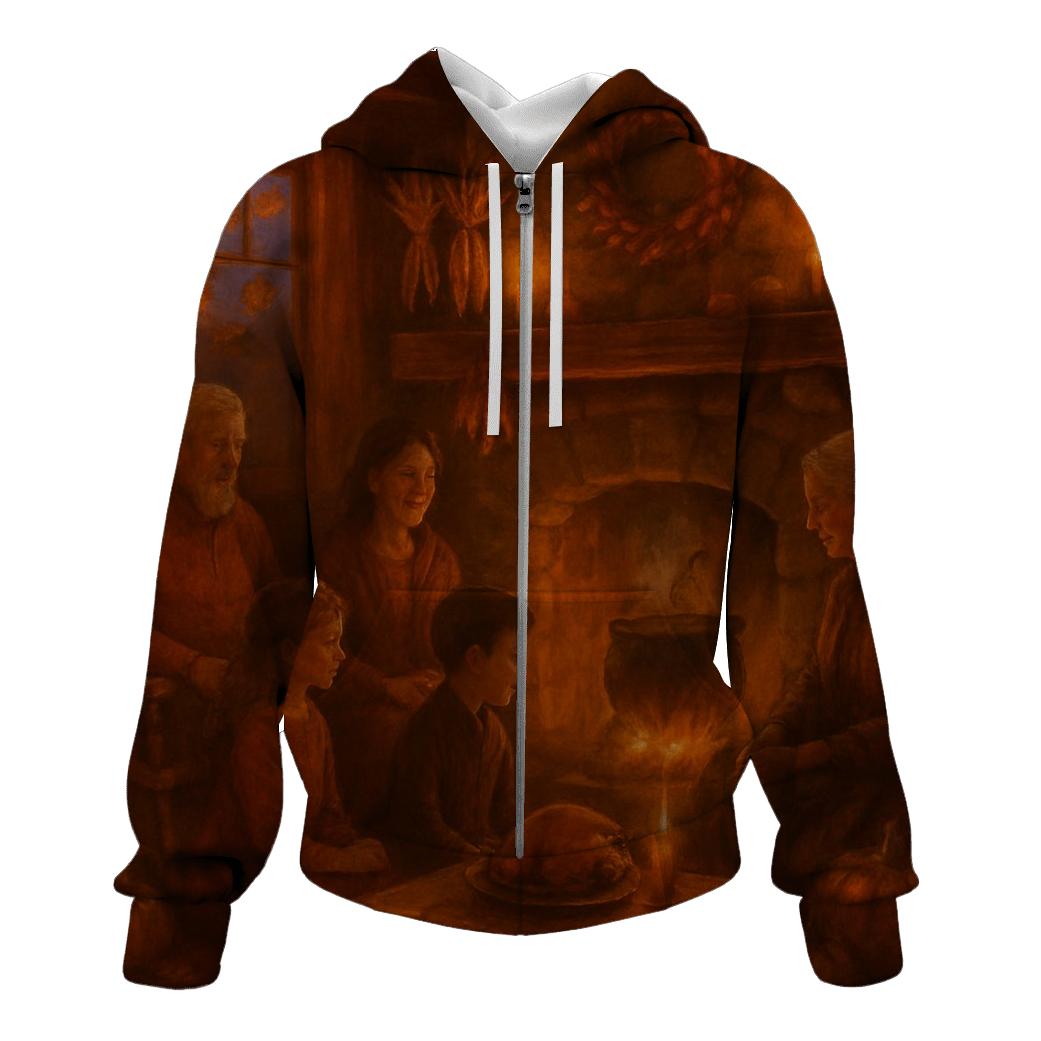Autumn Hearthside Gathering premium hoodies