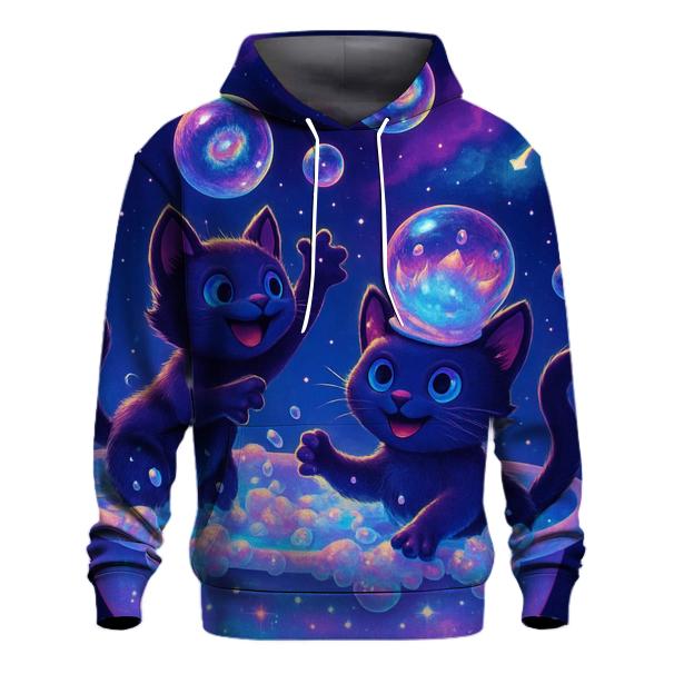 Bubble Galaxy Bath Kittens lightweight hoodies