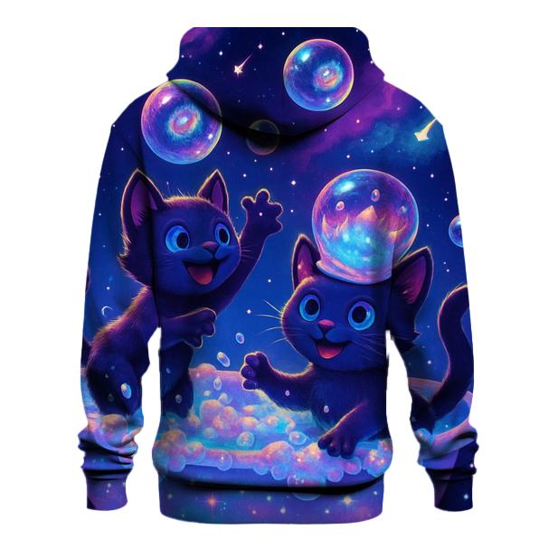 Bubble Galaxy Bath Kittens lightweight hoodies
