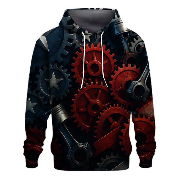 Mechanical Gears Of The Flag custom hoodies