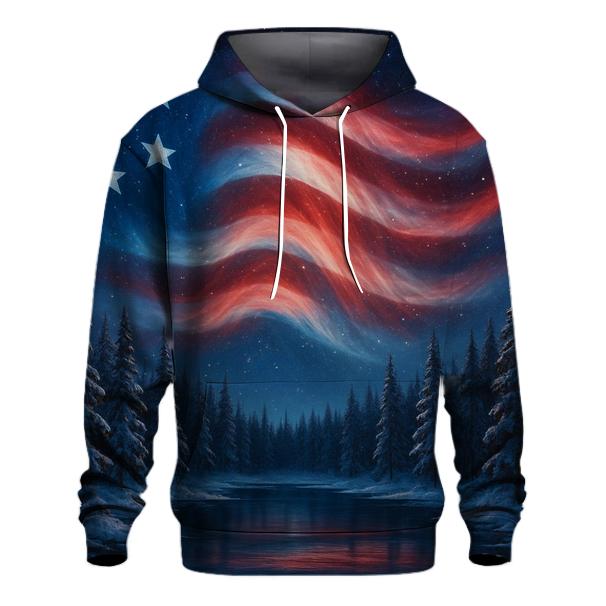 Aurora Borealis Flag Veil premium hoodies