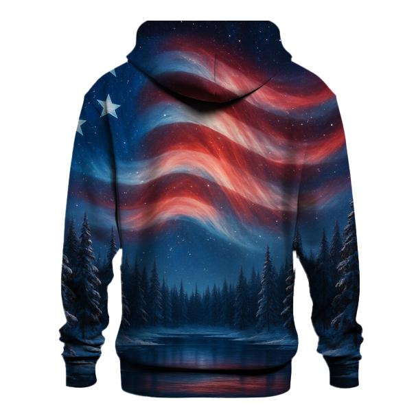Aurora Borealis Flag Veil premium hoodies