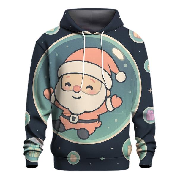 Zero Gravity Gift Bubble Santa graphic hoodies