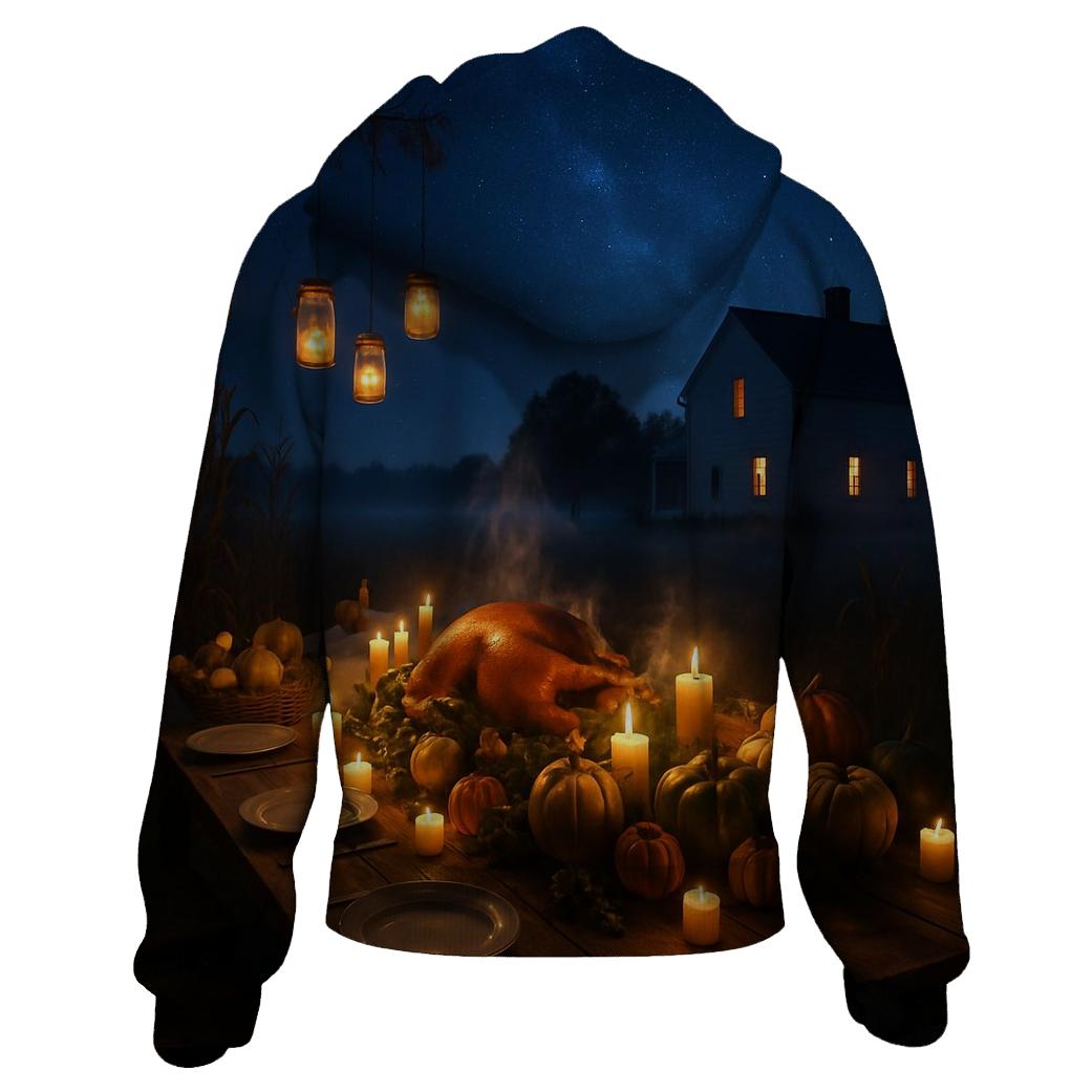 Starlit Farmhouse Feast embroidered hoodies