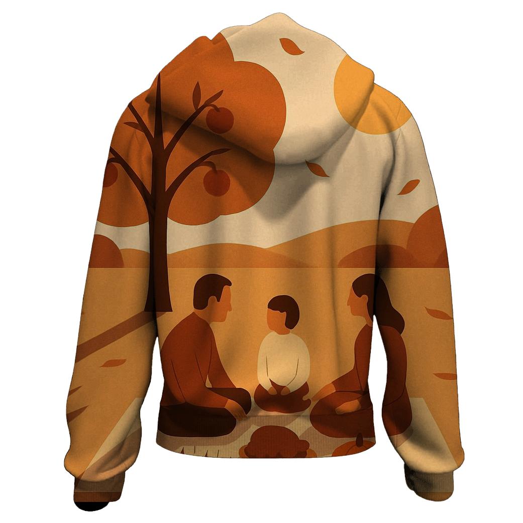 Golden Orchard Gratitude Picnic designer hoodies