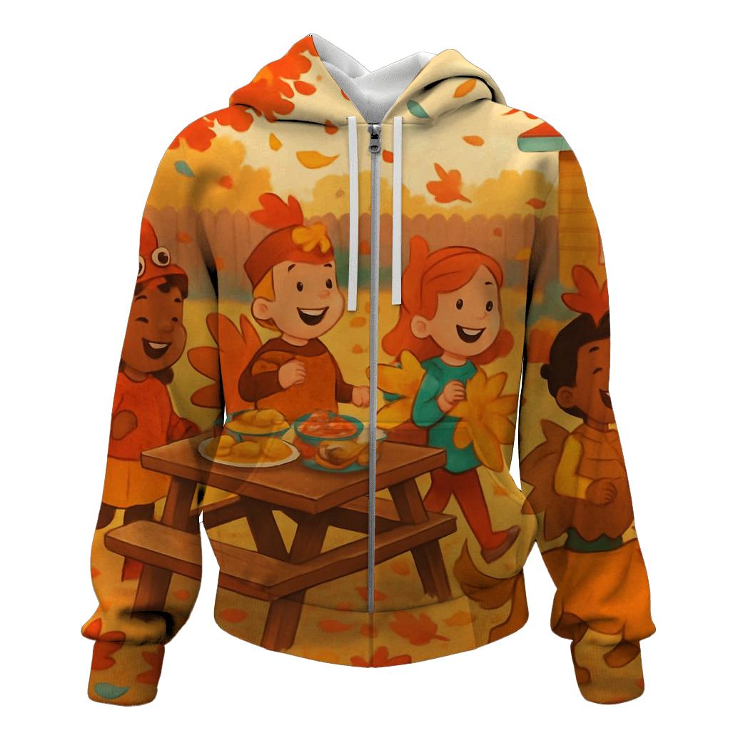 Little Turkeys Backyard Parade lightweight hoodies