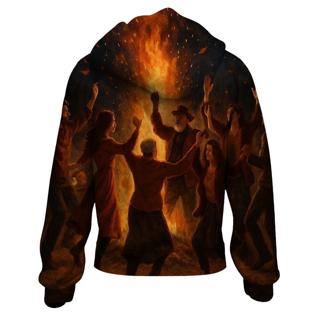 Harvest Dance Around The Bonfire lightweight hoodies