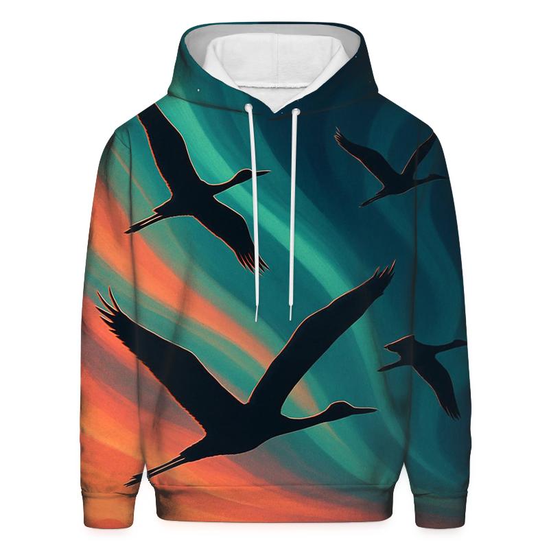 Aurora Sunset Flight premium hoodies
