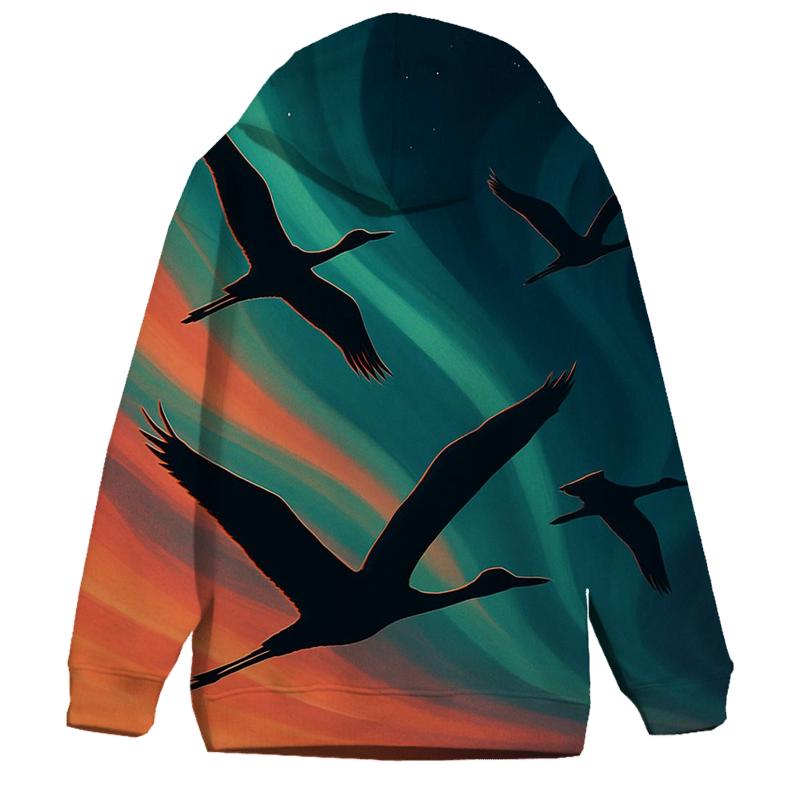 Aurora Sunset Flight premium hoodies