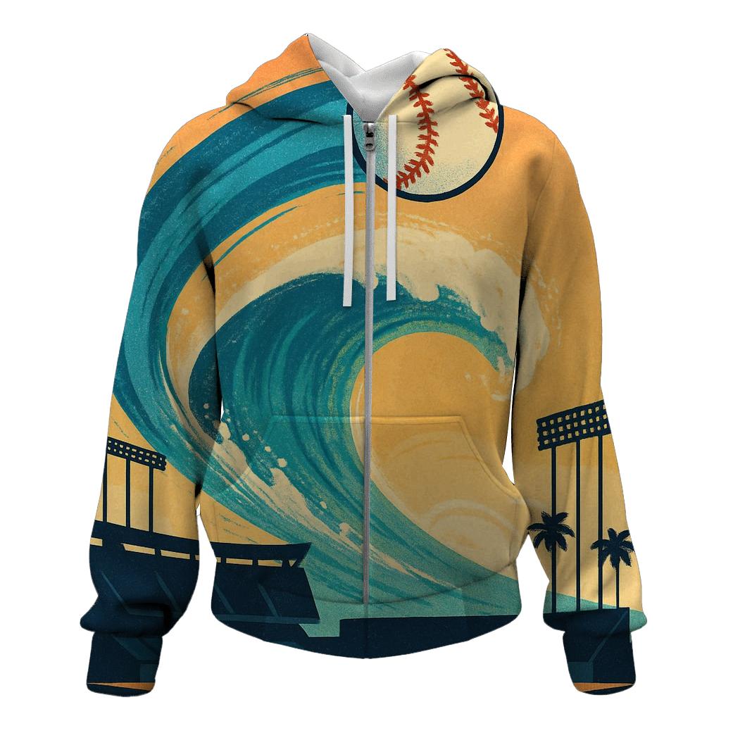 Ocean Wave Home Run Arc hoodie styles