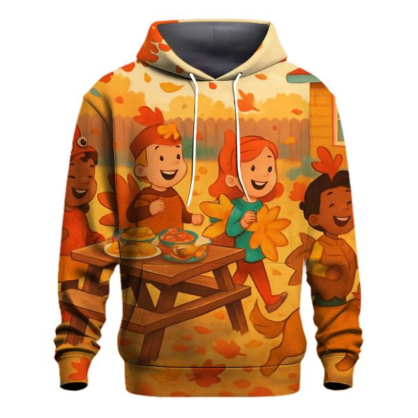 Little Turkeys Backyard Parade embroidered hoodies
