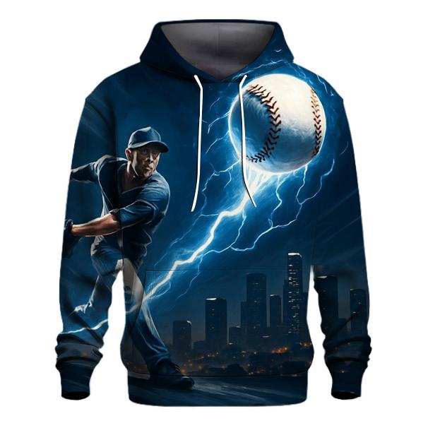 Skyline Fastball Lightning Arc embroidered hoodies