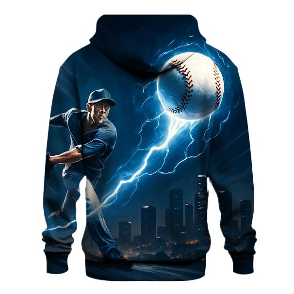 Skyline Fastball Lightning Arc embroidered hoodies