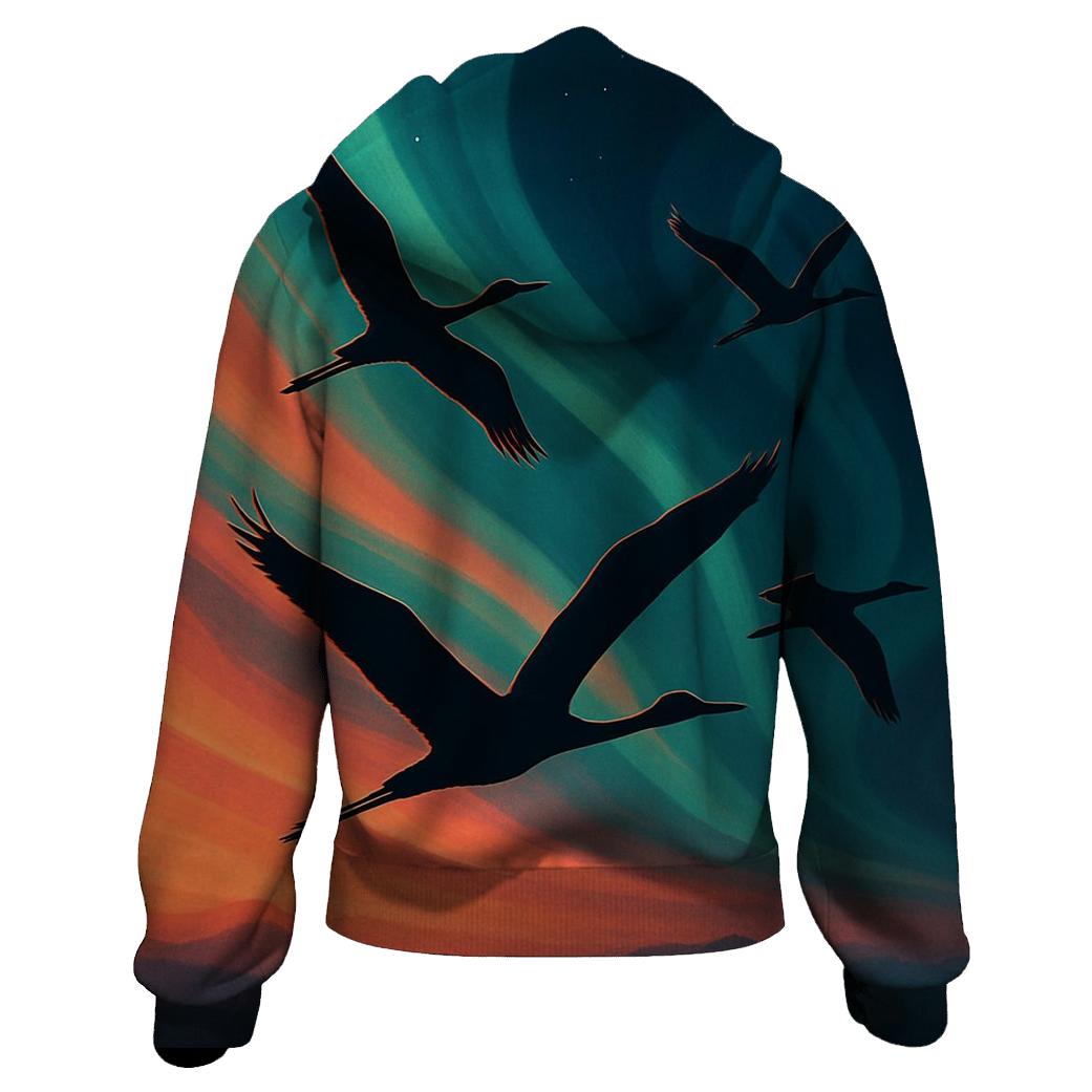 Aurora Sunset Flight hoodie styles