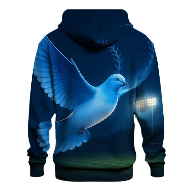 Midnight Dove Over Left Field zip-up hoodies