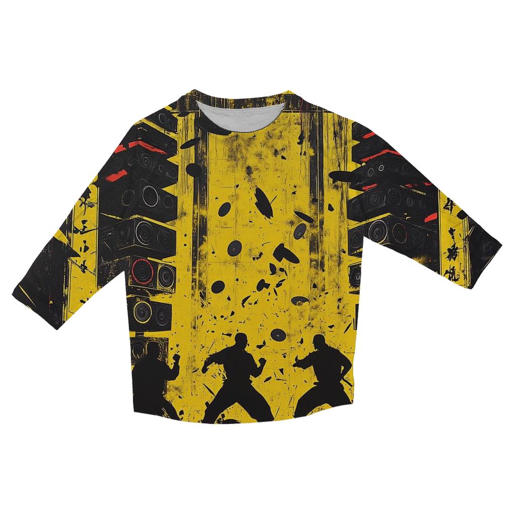 Wu Tang Temple Of Shaolin Beats casual three quarter sleeve shirts