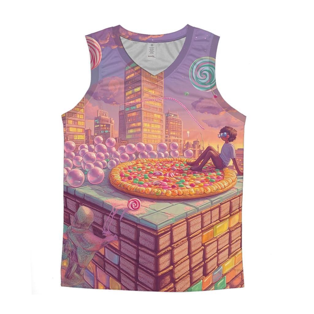 Bubblegum City Rooftop Feast stylish racerback tanks