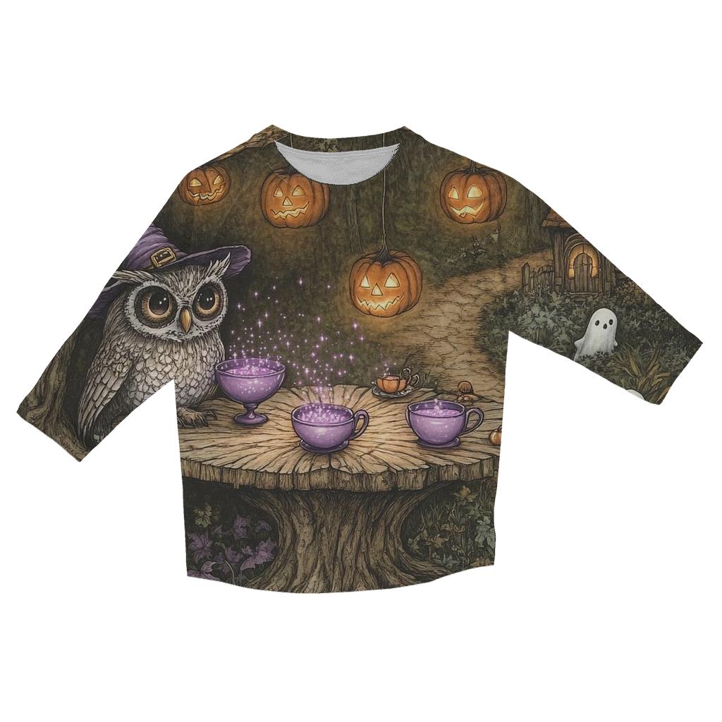 Enchanted Forest Tea Party Haunted Style cotton quarter sleeve shirts