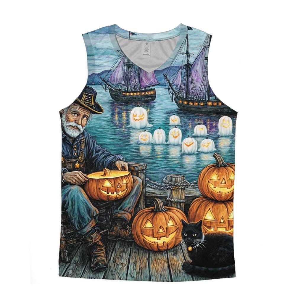 Lantern Maker Of The Haunted Harbor casual summer tank tops