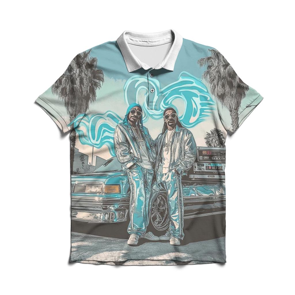 West Coast Lowrider Groove With Snoop And Dre personalized polo shirts