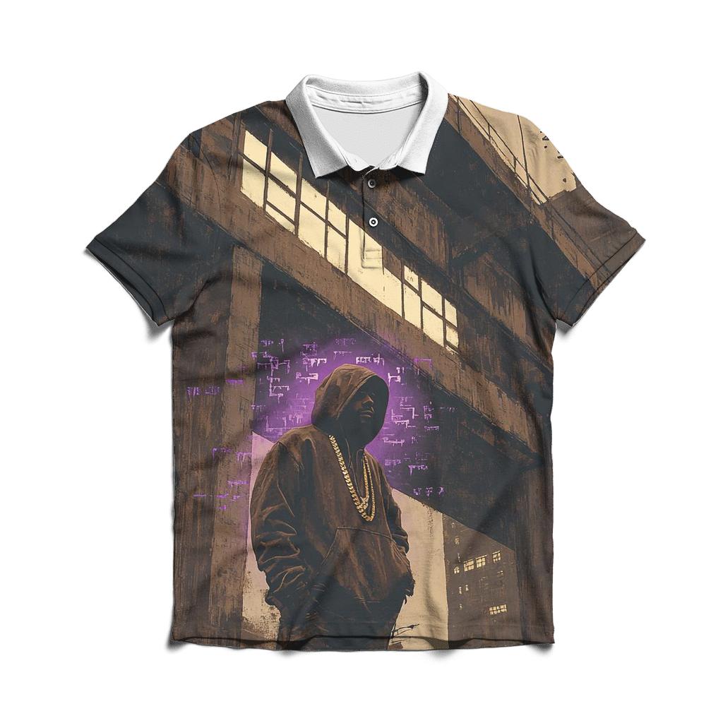 Queensbridge Poet Nas Under The Bridge designer slim fit polos